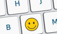 Typing with pleasure Keyboard with a smile